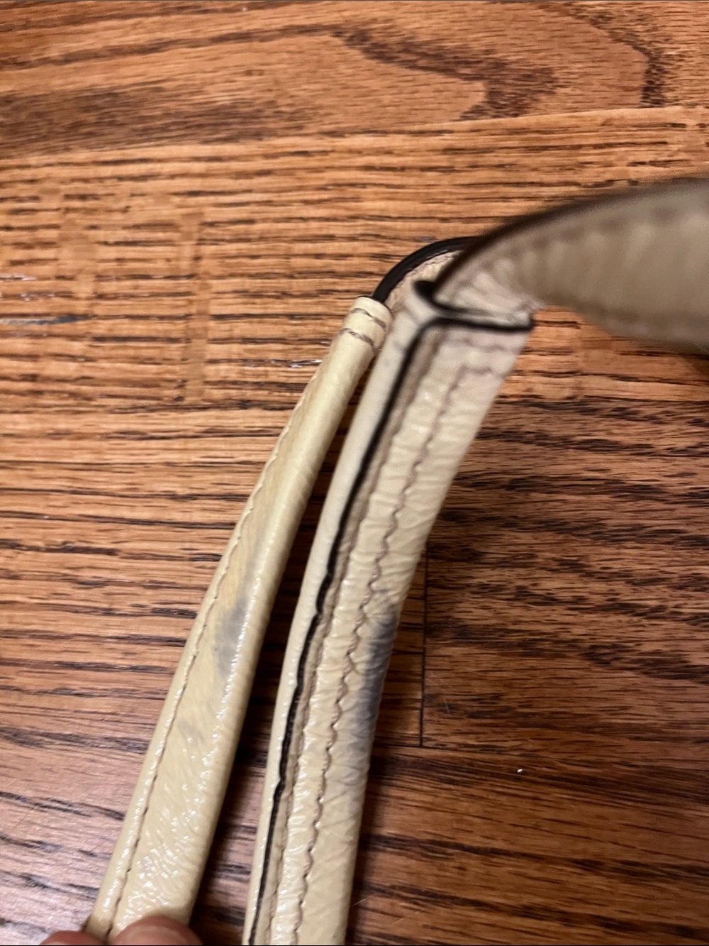 Coach Signature Stripe Stitched Patent Tote No F15142 - Picture 6 of 8